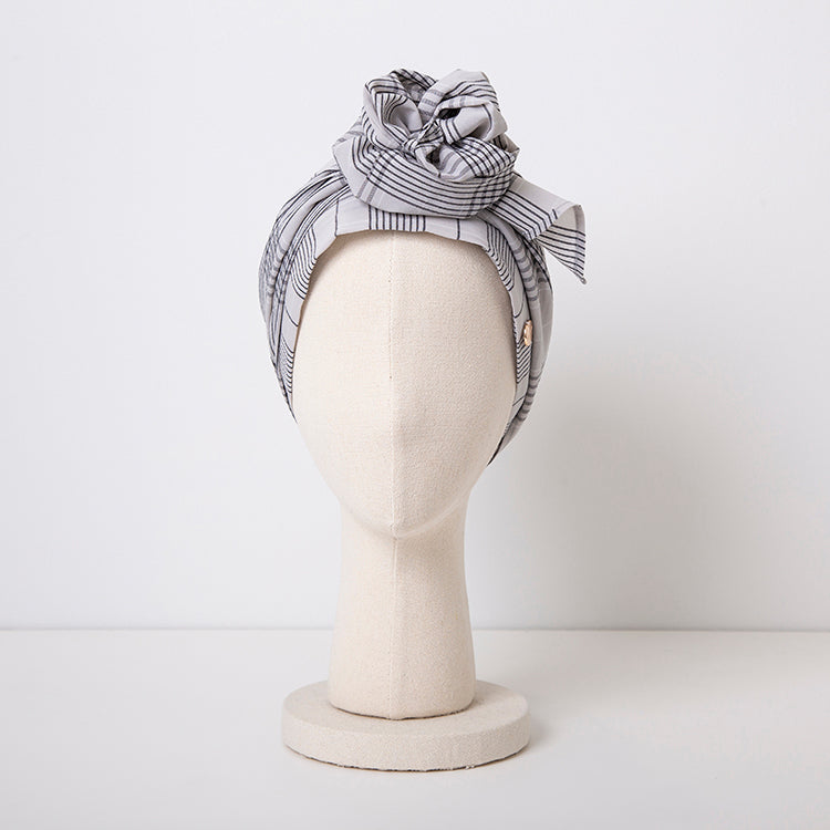 SCARF HAT(Sサイズ) / Checked-Ivory